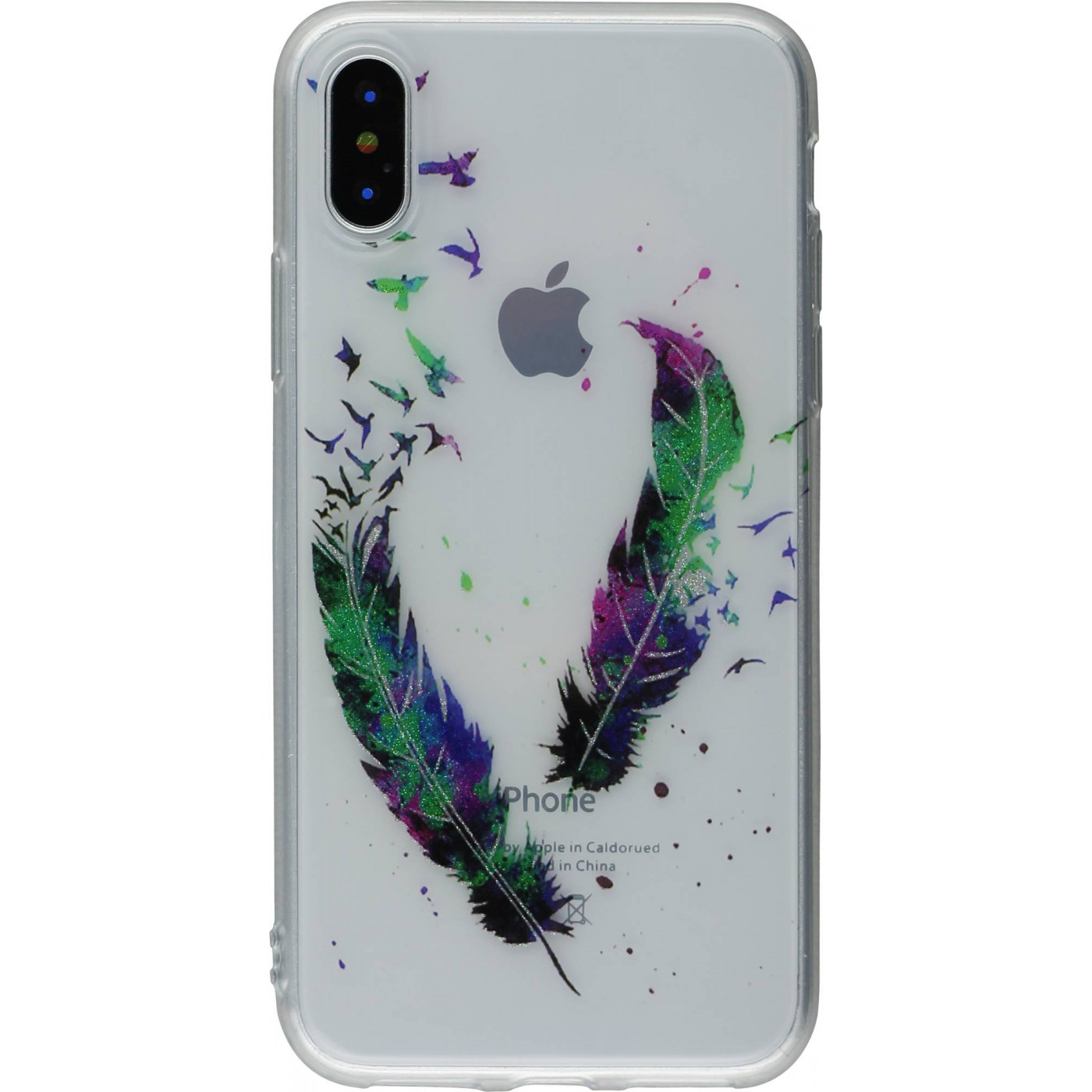 coque iphone xr silicone plume