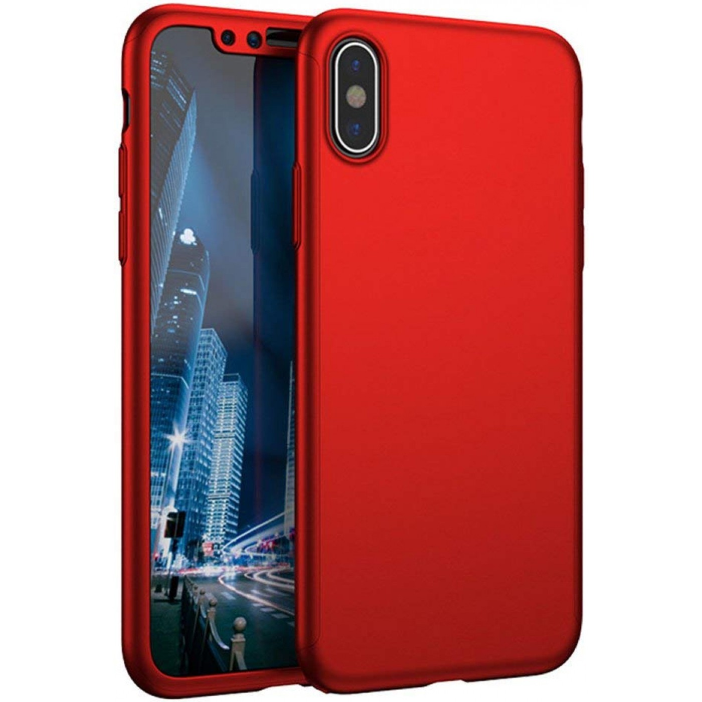 Coque iPhone XR - 360° Full Body rouge