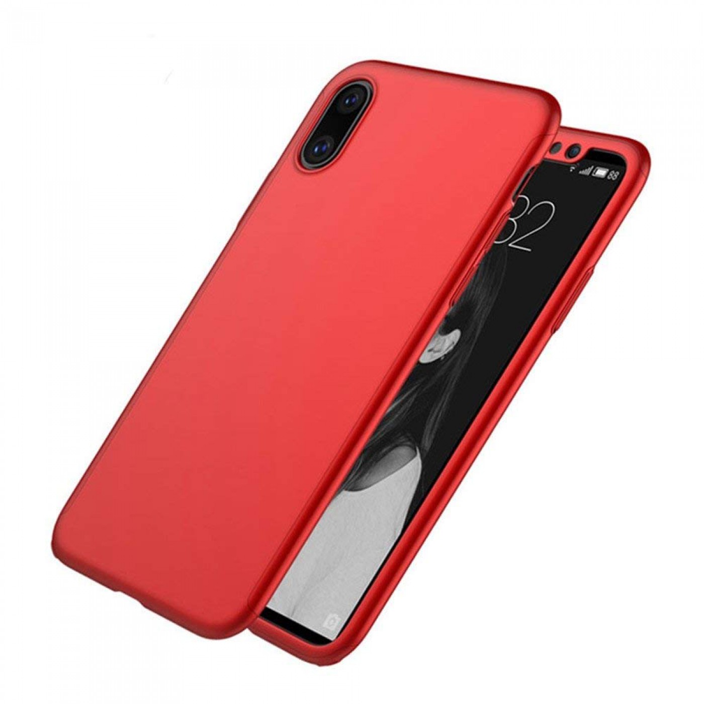 Coque iPhone Xs Max - 360° Full Body rouge