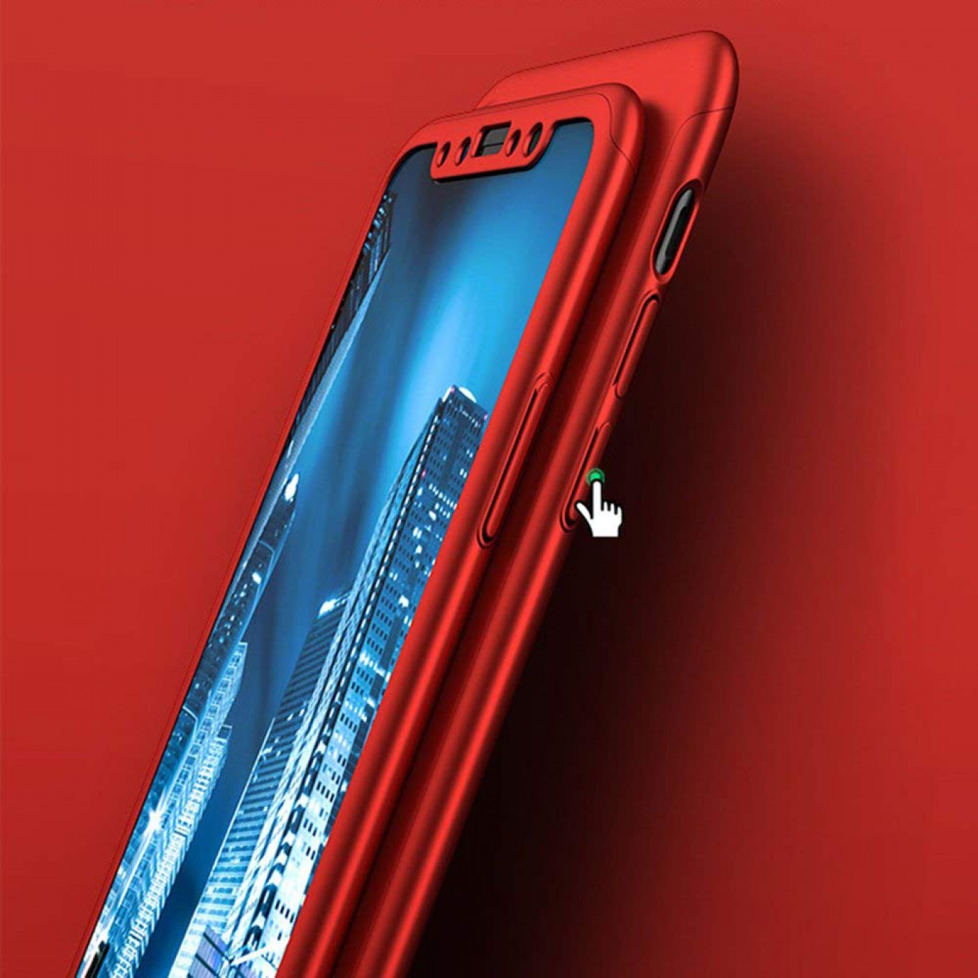 Coque iPhone XR - 360° Full Body rouge