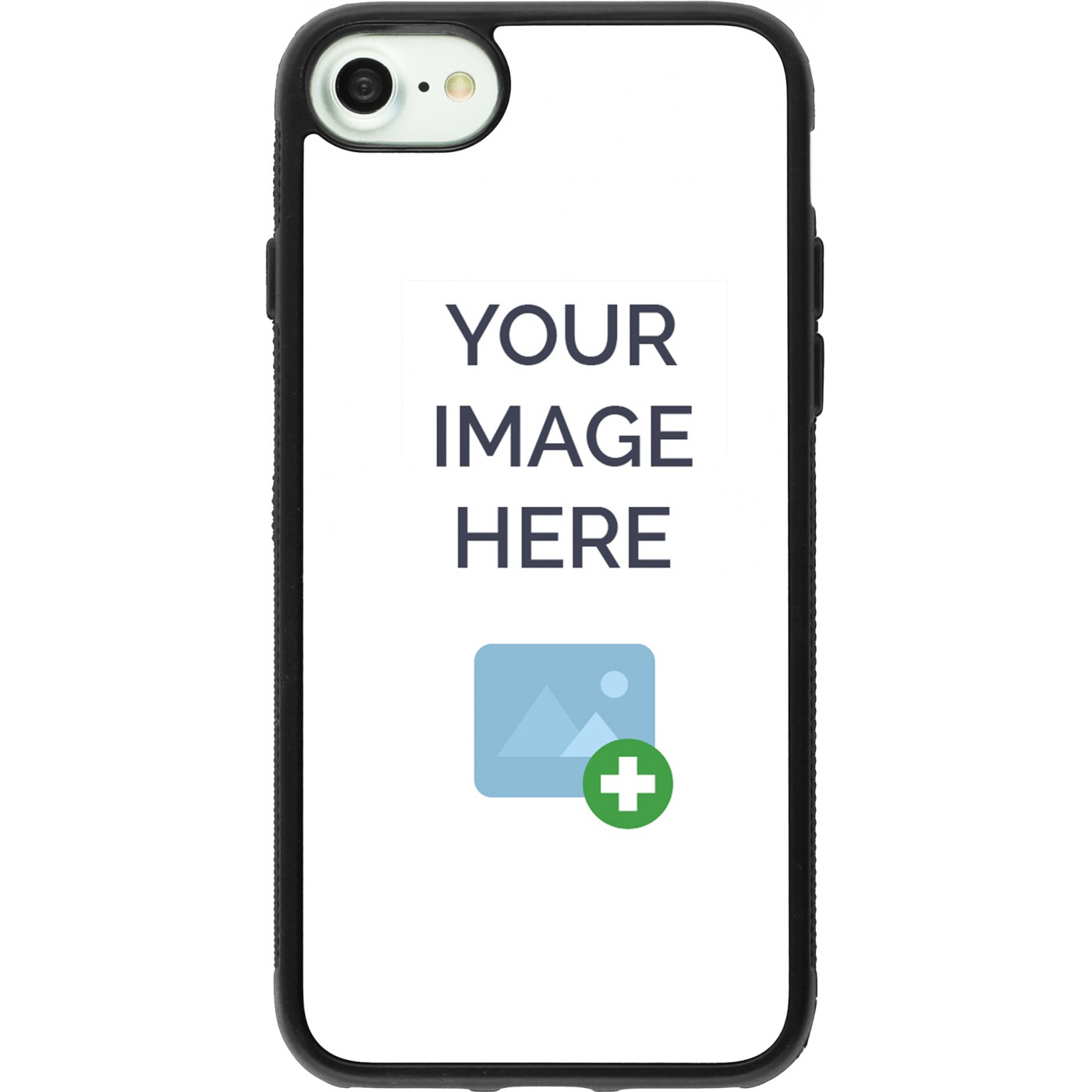 Coque personnalisée en Silicone rigide noir - iPhone 7 / 8 / SE (2020)