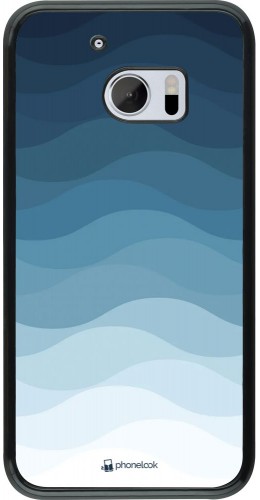 Coque HTC 10 - Flat Blue Waves