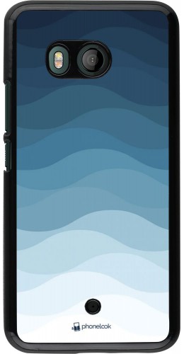 Coque HTC U11 - Flat Blue Waves
