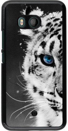 Coque HTC U11 - White tiger blue eye