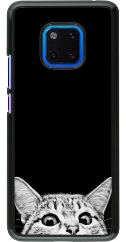 Coque Huawei Mate 20 Pro - Cat Looking Up Black