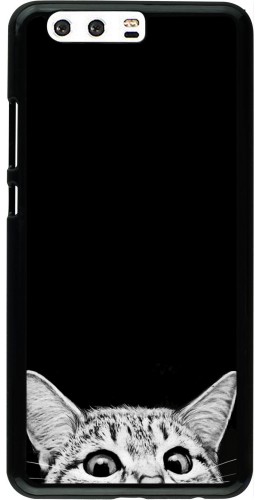 Coque Huawei P10 Plus - Cat Looking Up Black
