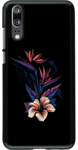 Coque Huawei P20 - Dark Flowers