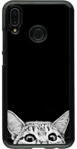 Coque Huawei P20 Lite - Cat Looking Up Black