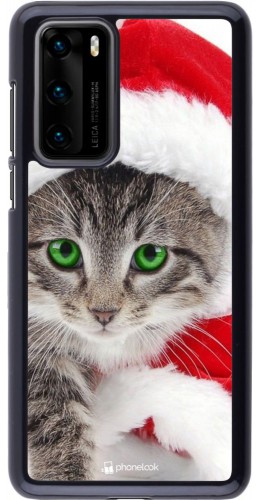 Coque Huawei P40 - Christmas 21 Real Cat