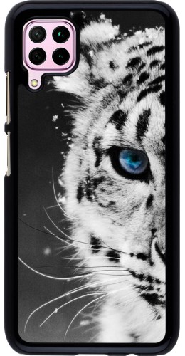 Coque Huawei P40 Lite - White tiger blue eye