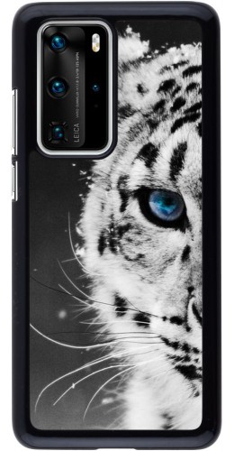 Coque Huawei P40 Pro - White tiger blue eye