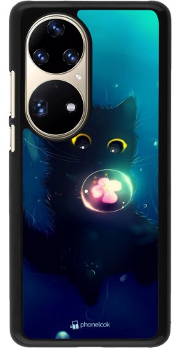 Coque Huawei P50 Pro - Cute Cat Bubble