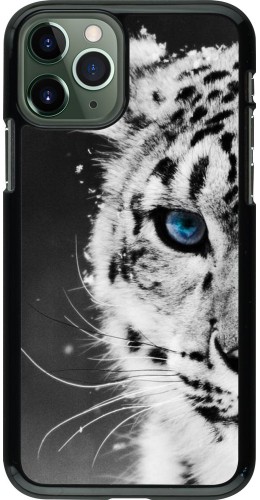Coque iPhone 11 Pro - White tiger blue eye