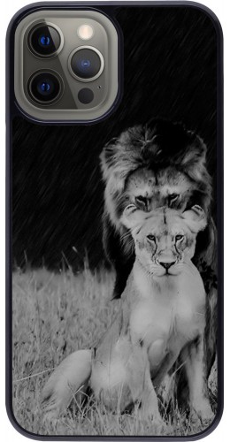 Coque iPhone 12 Pro Max - Angry lions