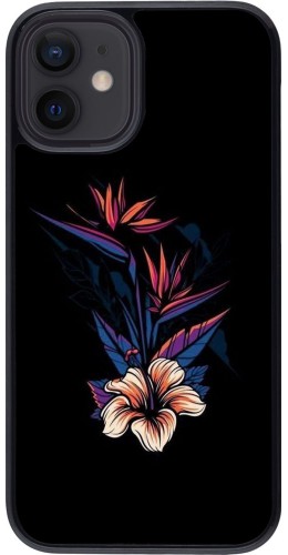 Coque iPhone 12 mini - Dark Flowers