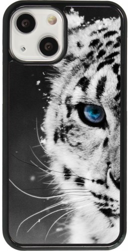 Coque iPhone 13 mini - White tiger blue eye