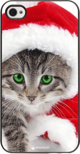 Coque iPhone 4/4s - Christmas 21 Real Cat