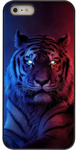 Coque iPhone 5/5s / SE (2016) - Tiger Blue Red