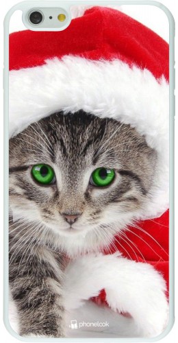 Coque iPhone 6 Plus / 6s Plus - Silicone rigide blanc Christmas 21 Real Cat