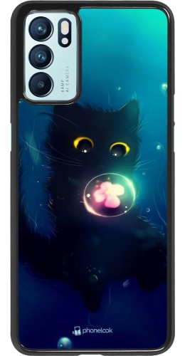 Coque Oppo Reno6 5G - Cute Cat Bubble