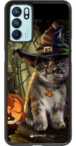 Coque Oppo Reno6 5G - Halloween 21 Witch cat