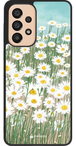 Coque Samsung Galaxy A33 5G - Silicone rigide noir Flower Field Art