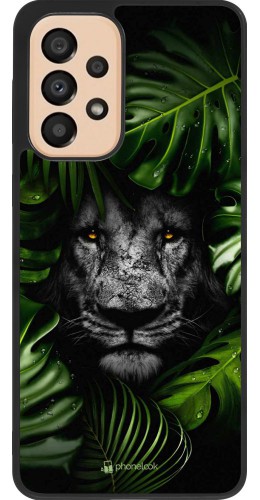 Coque Samsung Galaxy A33 5G - Silicone rigide noir Forest Lion