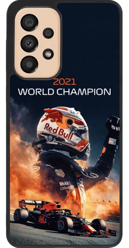 Coque Samsung Galaxy A33 5G - Silicone rigide noir Max Verstappen 2021 World Champion