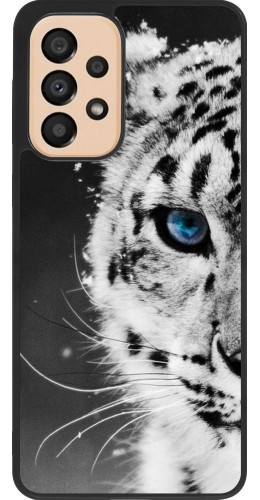 Coque Samsung Galaxy A33 5G - Silicone rigide noir White tiger blue eye