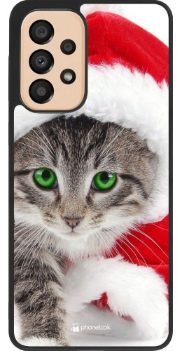Coque Samsung Galaxy A33 5G - Silicone rigide noir Christmas 21 Real Cat