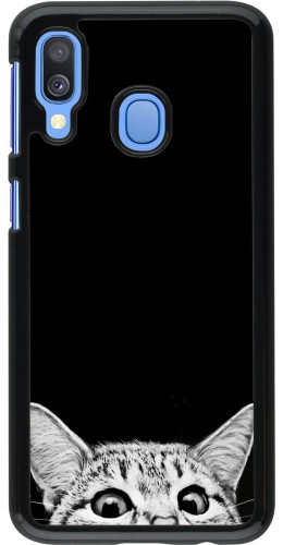 Coque Samsung Galaxy A40 - Cat Looking Up Black