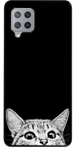 Coque Samsung Galaxy A42 5G - Cat Looking Up Black