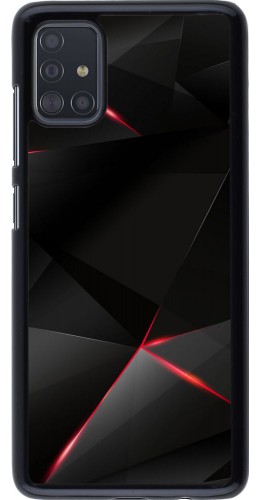 Coque Samsung Galaxy A51 - Black Red Lines