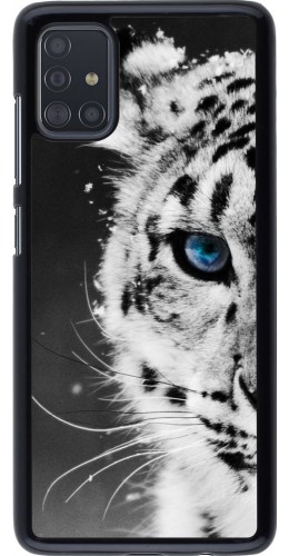 Coque Samsung Galaxy A51 - White tiger blue eye