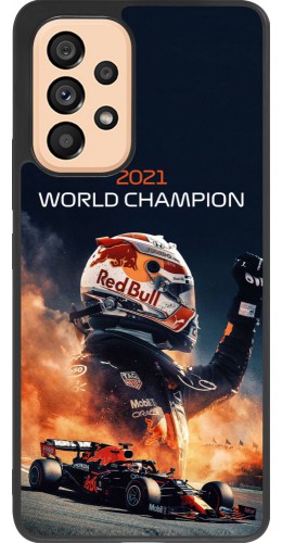 Coque Samsung Galaxy A53 5G - Silicone rigide noir Max Verstappen 2021 World Champion