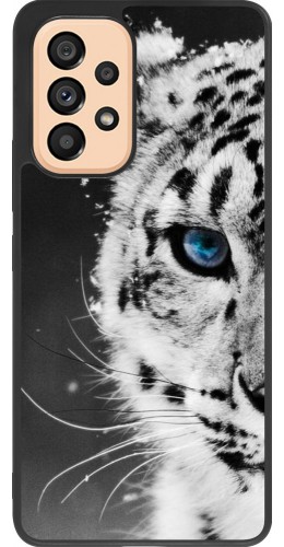 Coque Samsung Galaxy A53 5G - Silicone rigide noir White tiger blue eye