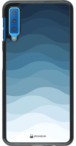 Coque Samsung Galaxy A7 - Flat Blue Waves