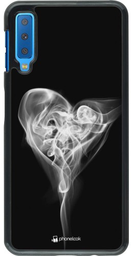 Coque Samsung Galaxy A7 - Valentine 2022 Black Smoke