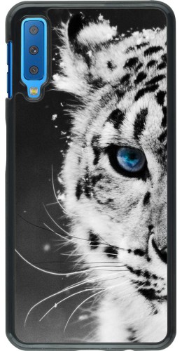 Coque Samsung Galaxy A7 - White tiger blue eye