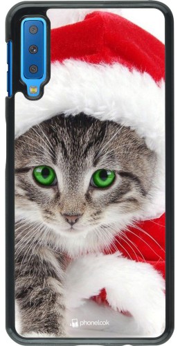 Coque Samsung Galaxy A7 - Christmas 21 Real Cat