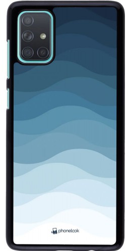 Coque Samsung Galaxy A71 - Flat Blue Waves