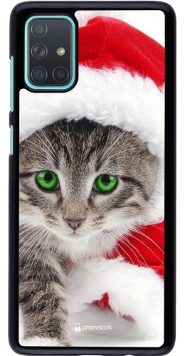 Coque Samsung Galaxy A71 - Christmas 21 Real Cat