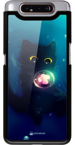Coque Samsung Galaxy A80 - Cute Cat Bubble