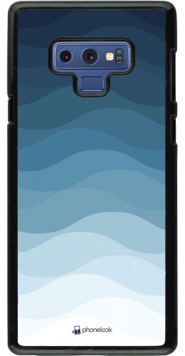 Coque Samsung Galaxy Note9 - Flat Blue Waves