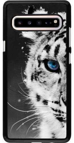 Coque Samsung Galaxy S10 5G - White tiger blue eye