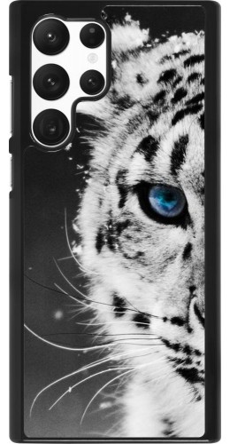 Coque Samsung Galaxy S22 Ultra - White tiger blue eye