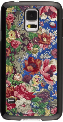 Coque Samsung Galaxy S5 - Vintage Art Flowers