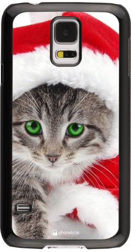Coque Samsung Galaxy S5 - Christmas 21 Real Cat