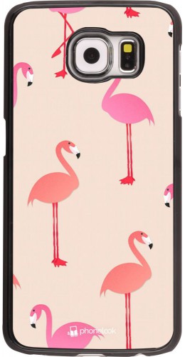 Coque Samsung Galaxy S6 edge - Pink Flamingos Pattern
