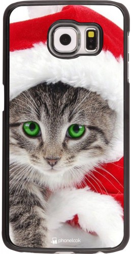 Coque Samsung Galaxy S6 edge - Christmas 21 Real Cat